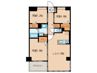 APエルテージ地行の物件間取画像